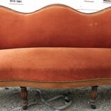 Louis Philippe style velvet bench