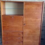 Multifunction teak cabinet