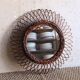 Vintage rattan sun mirror