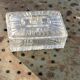 Transparent mold glass box with lid, vintage