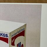 Original vintage pop art poster reissue of Andy Warhol "Brillo Box 1964"