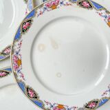 6 small vintage floral plates Digoin Sarreguemines – 1950s