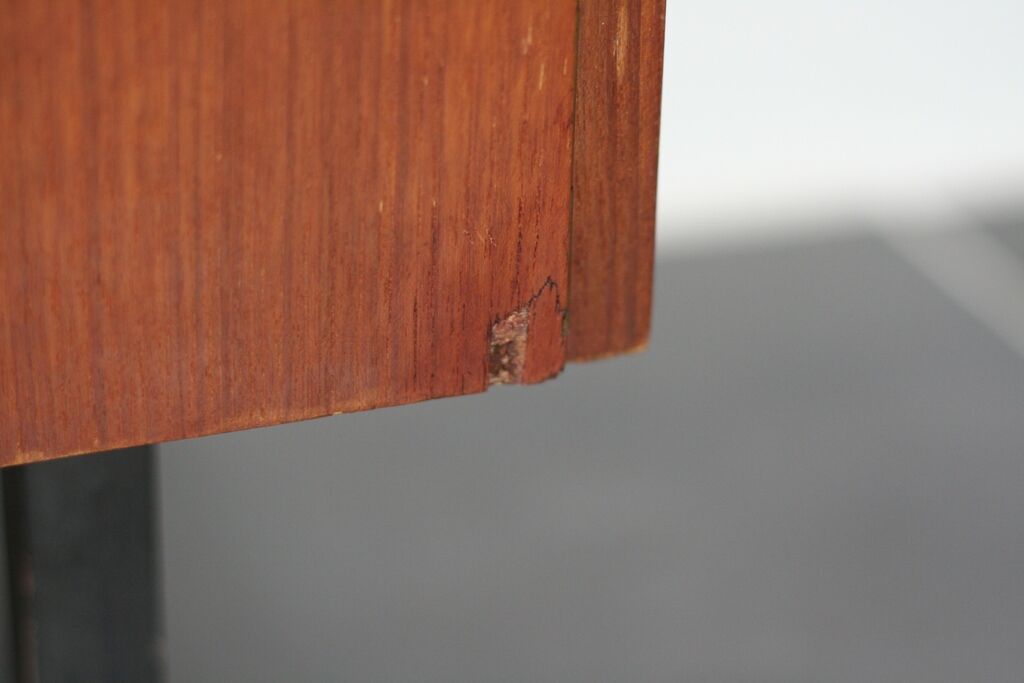 2-door teak cabinet with 50s key