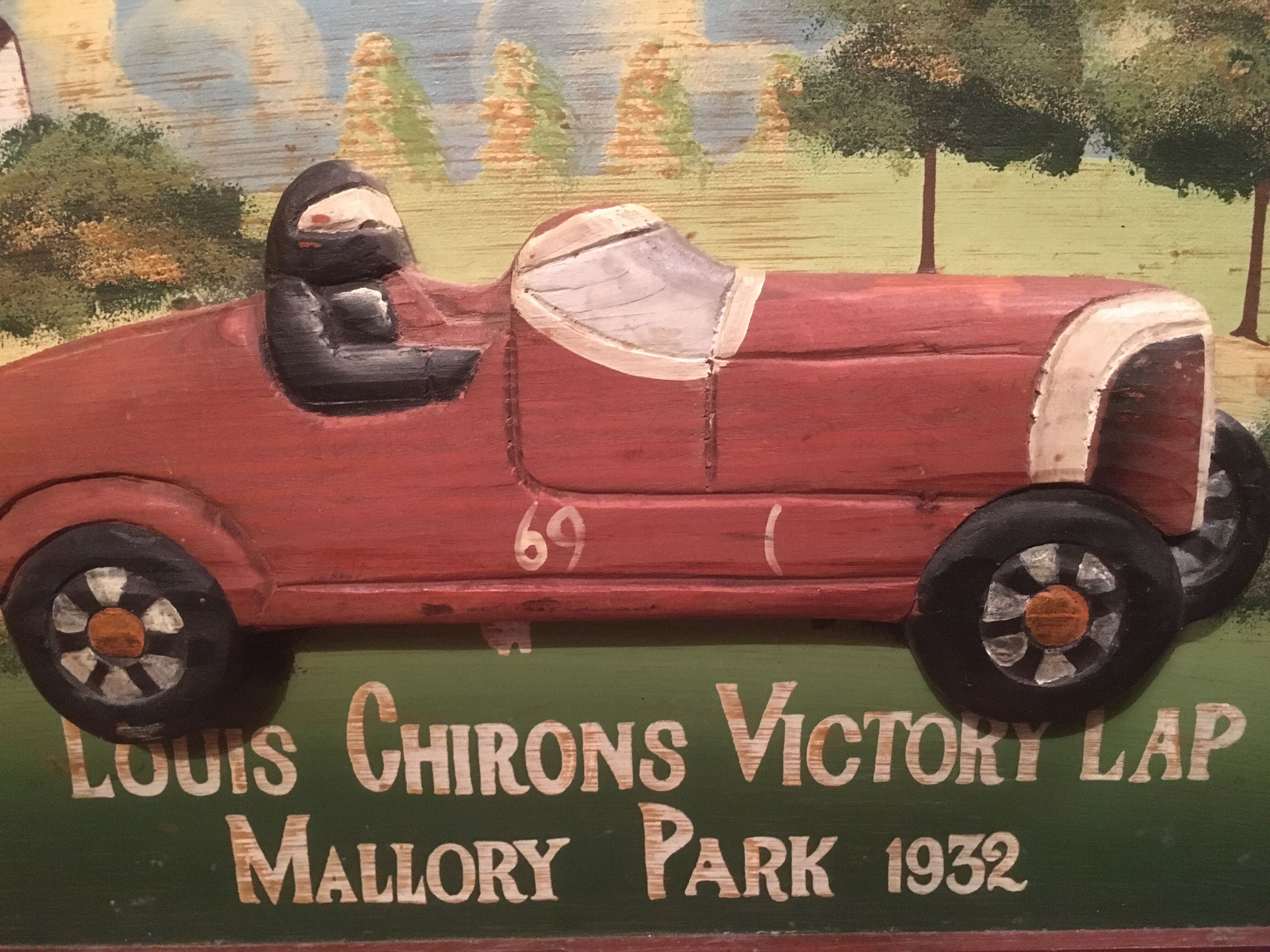 Wooden relief panel "Bugatti type 35" from country corner