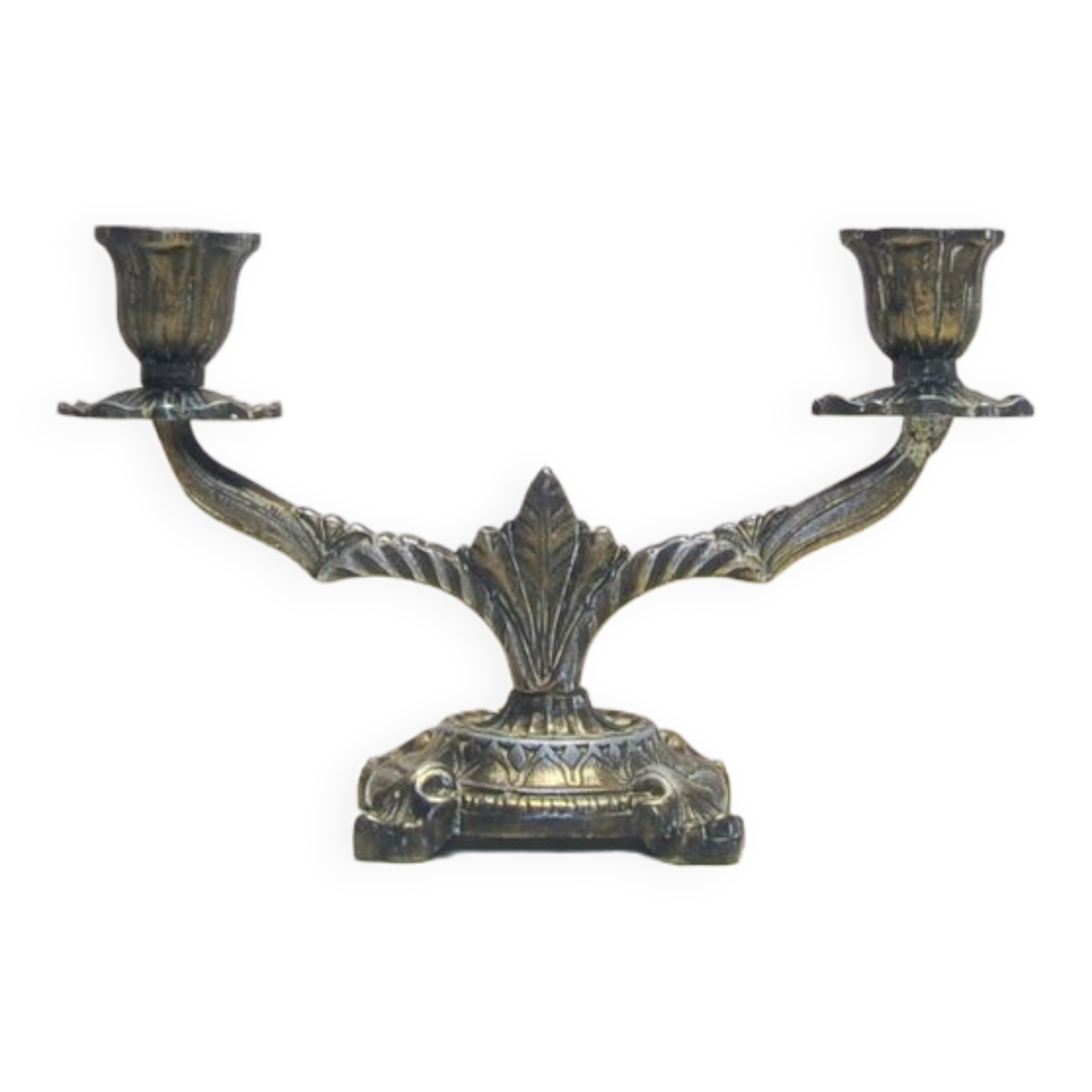 Danish vintage bronze candlestick