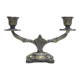 Danish vintage bronze candlestick