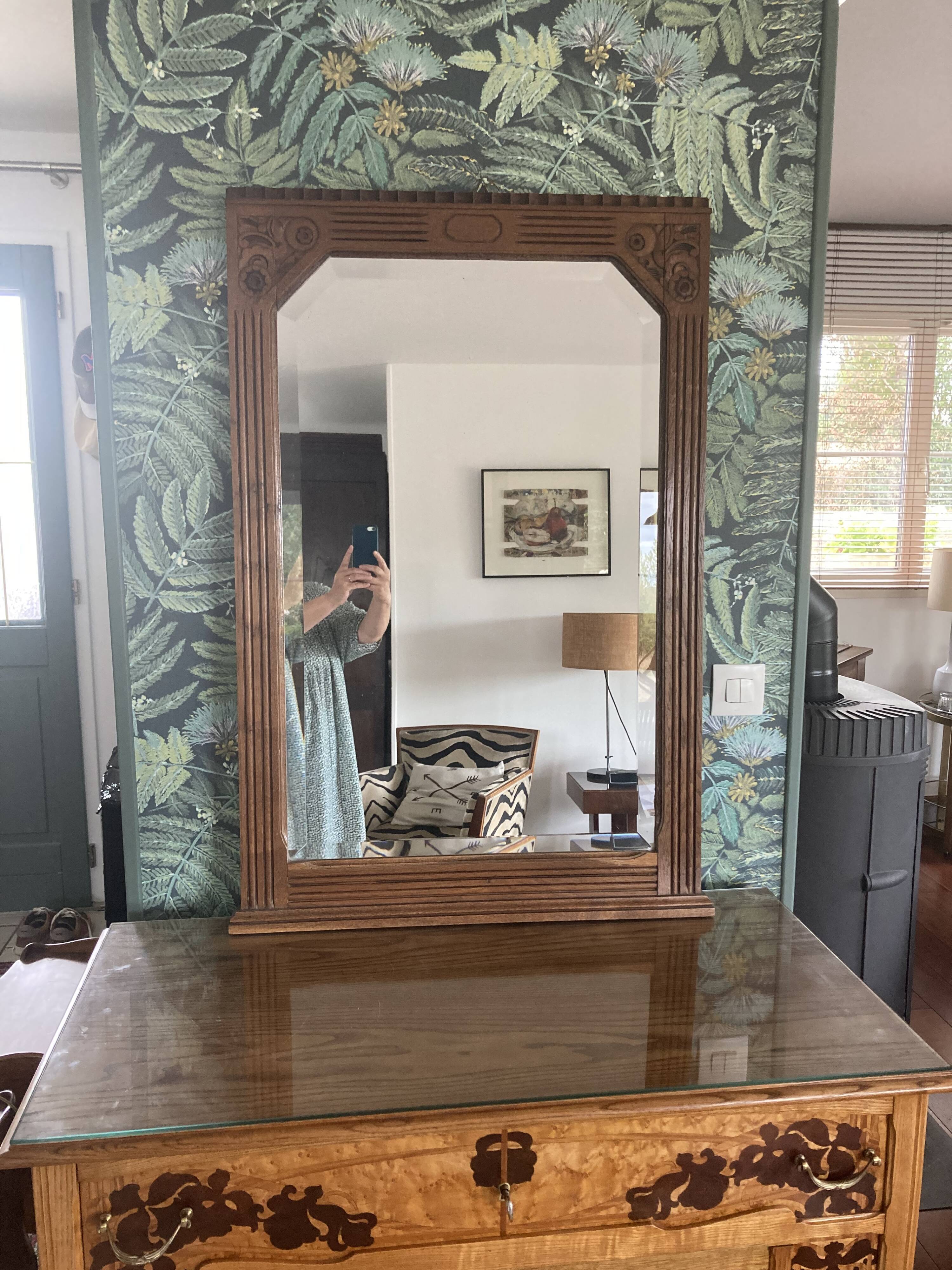Fireplace mirror