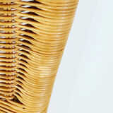 High back wicker chair