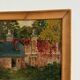 Huile sur toile représentant une propriété, début XXe
