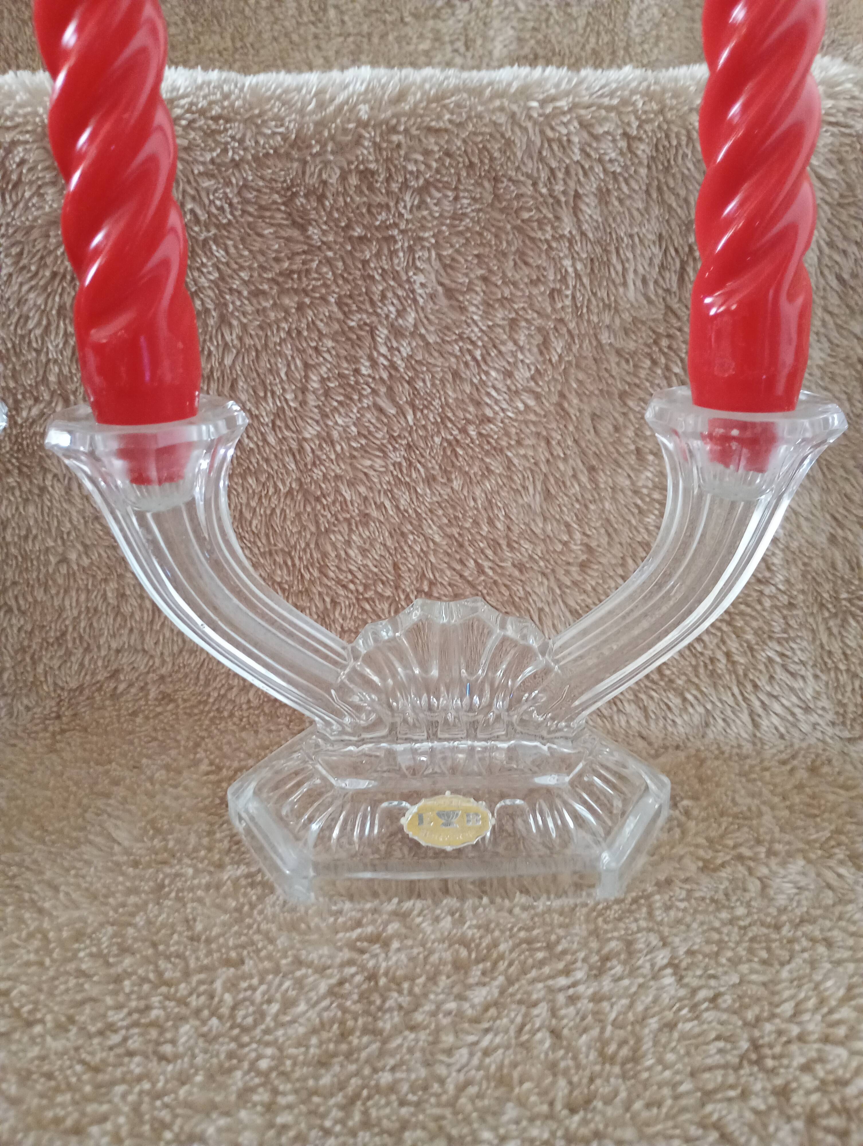 Crystal chandelier stamped E. Buder