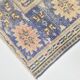 Grand Tapis Oushak Vintage, Laine Fait Main, Pêche et Bleu, 194x267 Cm