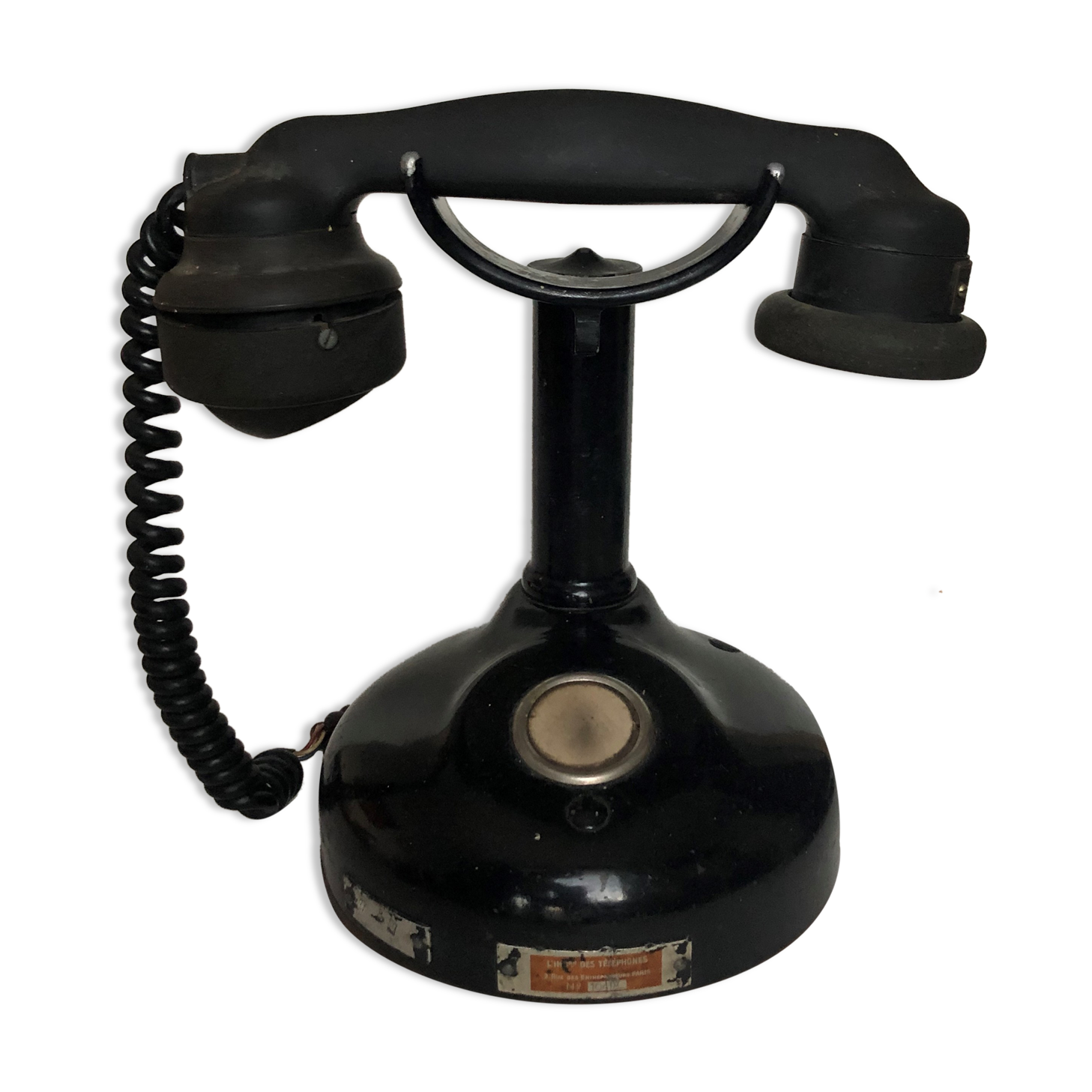 Old phone on column