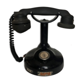 Old phone on column