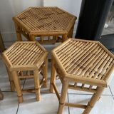 3 vintage nesting tables