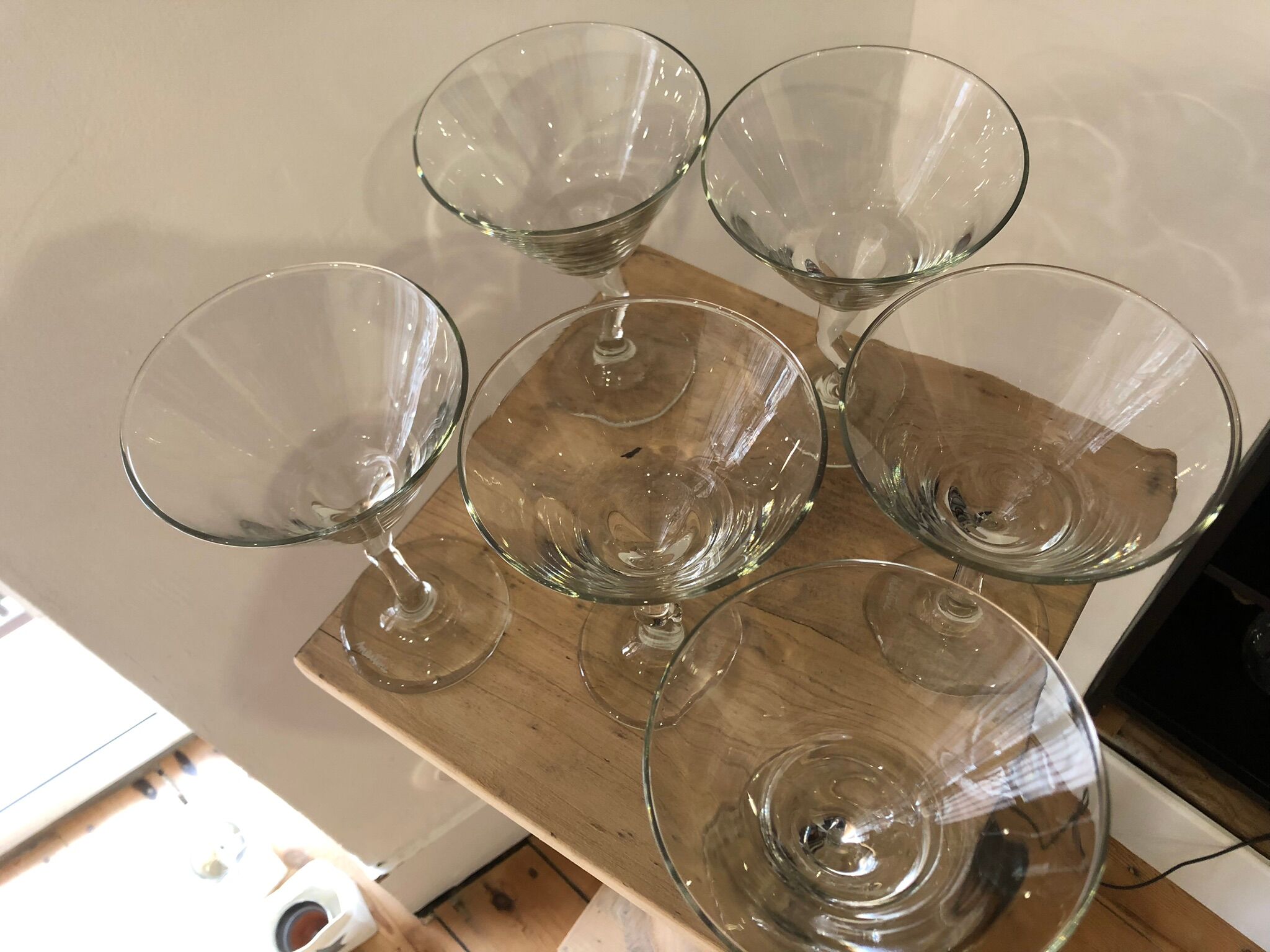 6 glasses Martini or cocktail