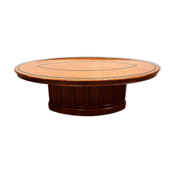 Oval Art Deco Globe Wernicke Style Meeting Table dining table