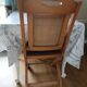 Set of 4 wood and leather chairs