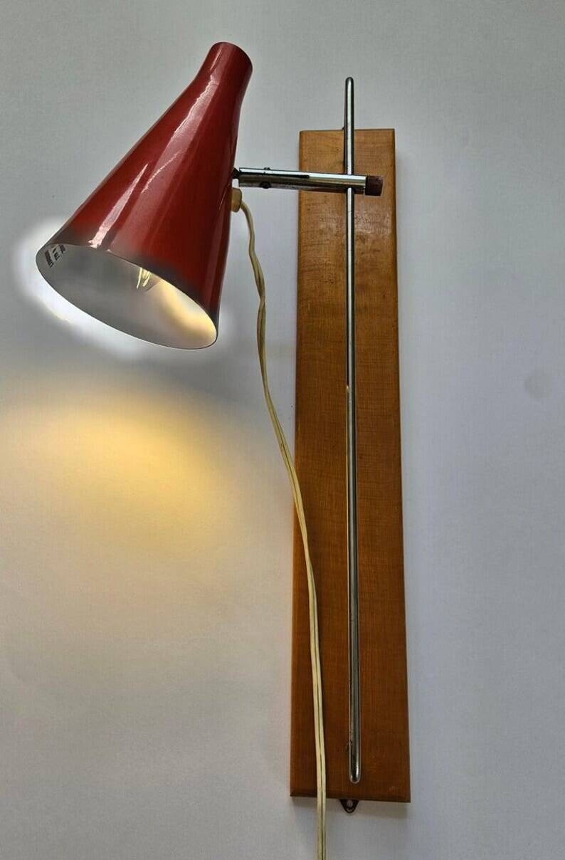 Rare Midcentury Wall Lamp Lidokov in style of Stilnovo, 1960s