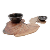 Set of decorative ceramics - "Fond d'Atelier" - N.Lebrun - Belgium 1970s