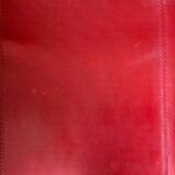 2 tubular chairs in red leatherette, Italy, Design, 1970