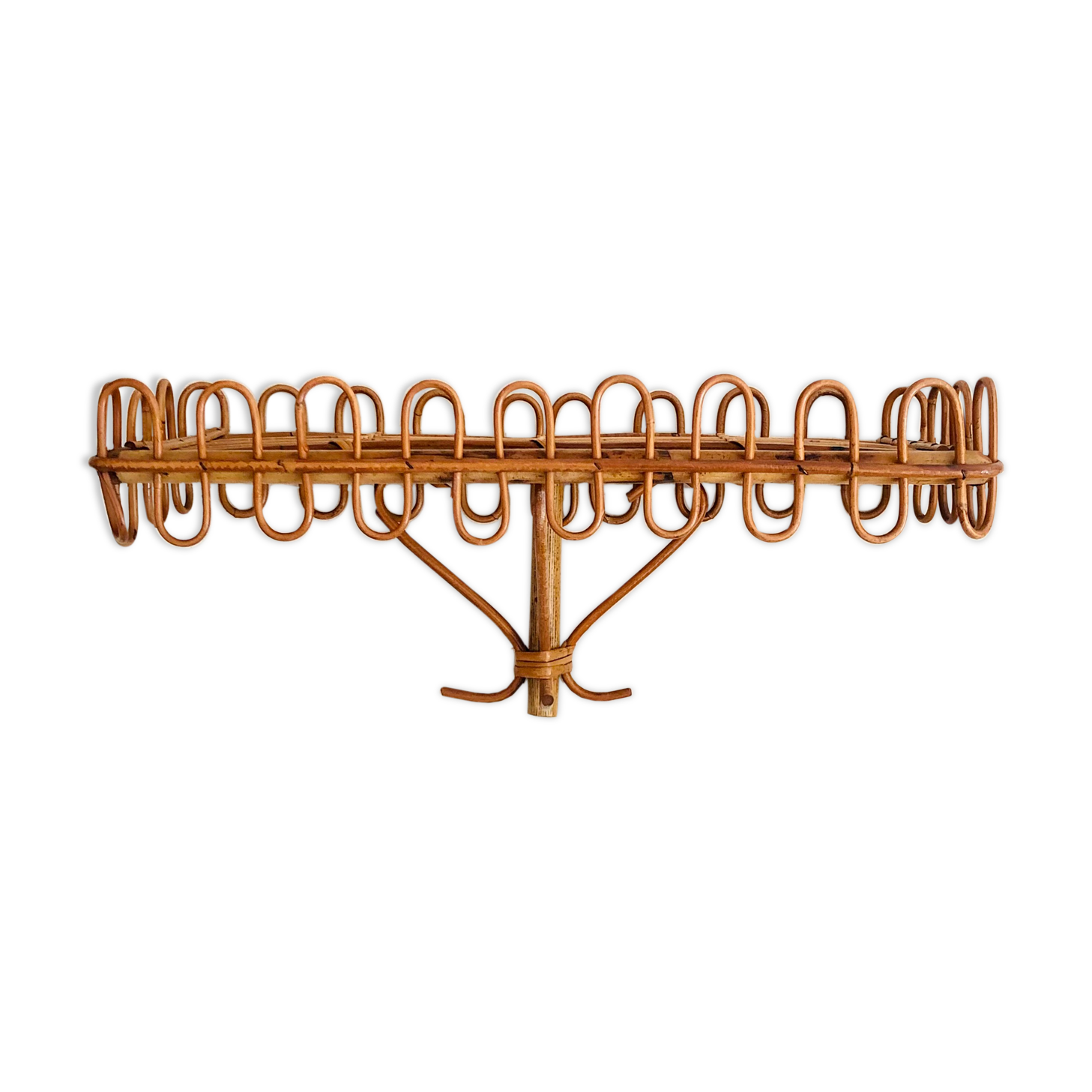 Rattan wall shelf, Italy 60