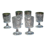 6 original wine glasses