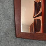 Scandinavian teak mirror - 69 x 36 cm
