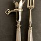 4 couverts de service en argent pour gigot et salade, XIXème