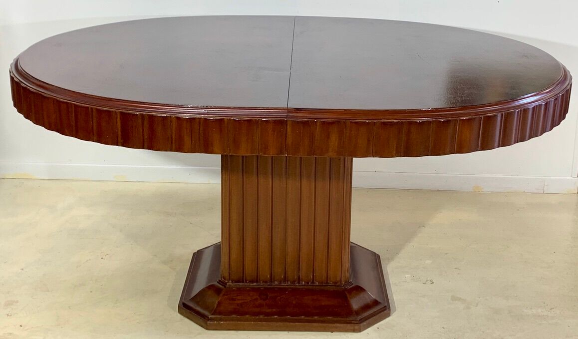 Table époque art déco en acajou eugène rinck