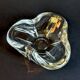 Val Saint Lambert Blown Crystal Ashtray / Pocket Tray (Vintage)