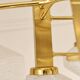 Gaetano Sciolari 1970s Italian Brass & Textured Glass 9-Light Chandelier