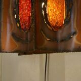 Applique murale Accolay en cuivre et résine 1950’s