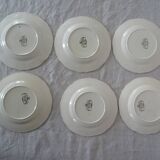 6 plates dessert H.Loux Sarreguemines Obernai