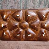 Art Deco French majolica rectangular oyster tray from Sarreguemines