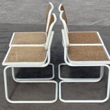 Set of 4 Cesca b32 model chairs in white dining chair
