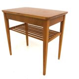 Elm bedside table, Swedish Modern, Sweden, 1940