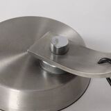 70's ministerial table lamp in chrome metal italian design
