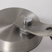 70's ministerial table lamp in chrome metal italian design