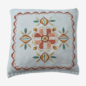 50s embroidered cushion