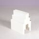 1970s Large model white plastic magazine rack / Giotto Stoppino / Kartell,
