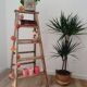 Wooden painter stepladder