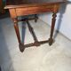 Antique solid wood table with turned legs
