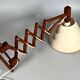 Applique murale des années 1960 1970, lampe ciseaux en teck, Danemark, design danois