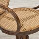 1950s, swivel armchair, bent wood, furniture mesh.