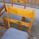 Set of 4 art deco chairs, 1940s