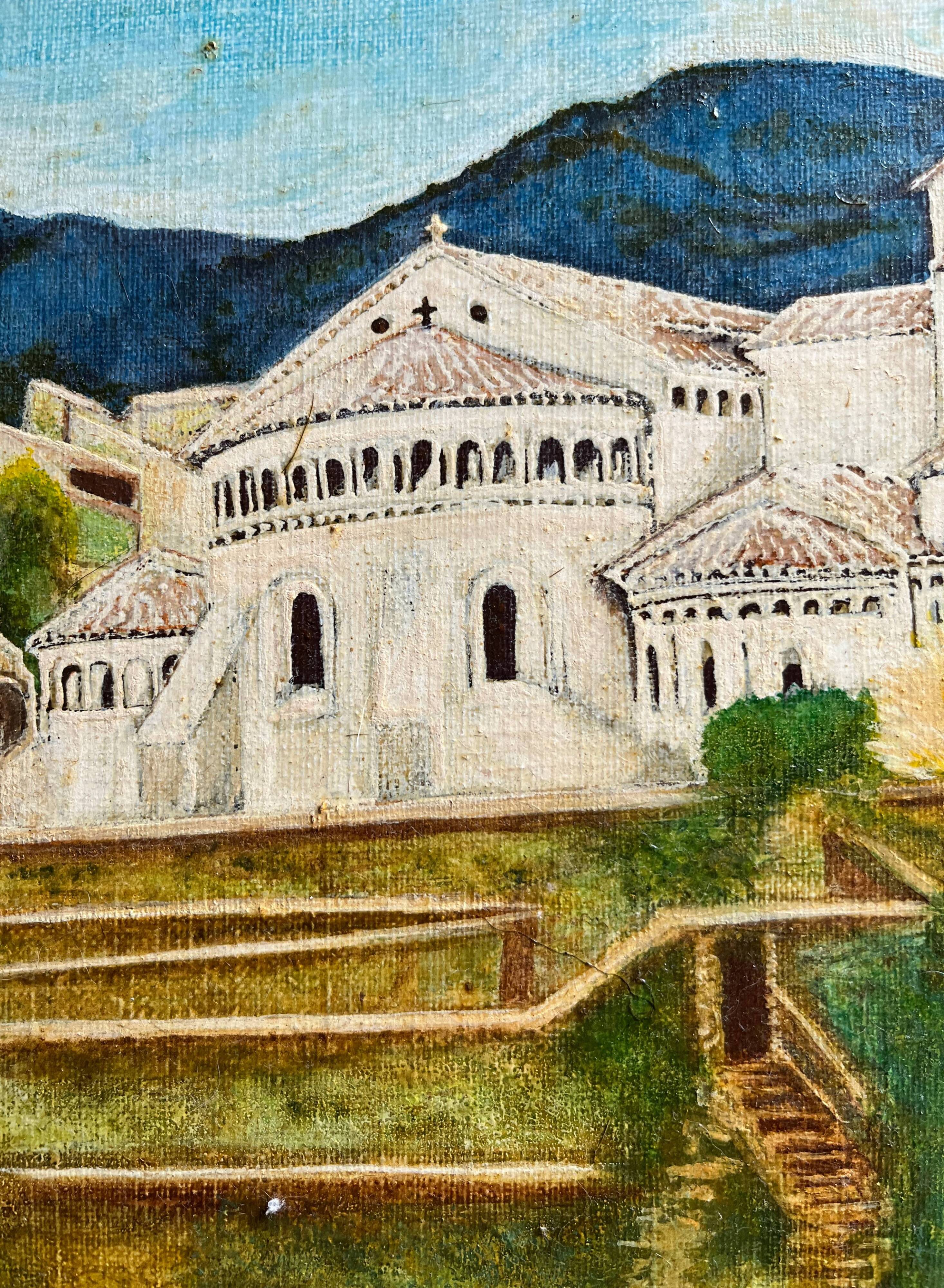 HST painting "Abbey of Saint-Guilhem-le-Désert" Compostela
