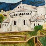 Tableau HST "Abbaye de Saint-Guilhem-le-Désert" Compostelle