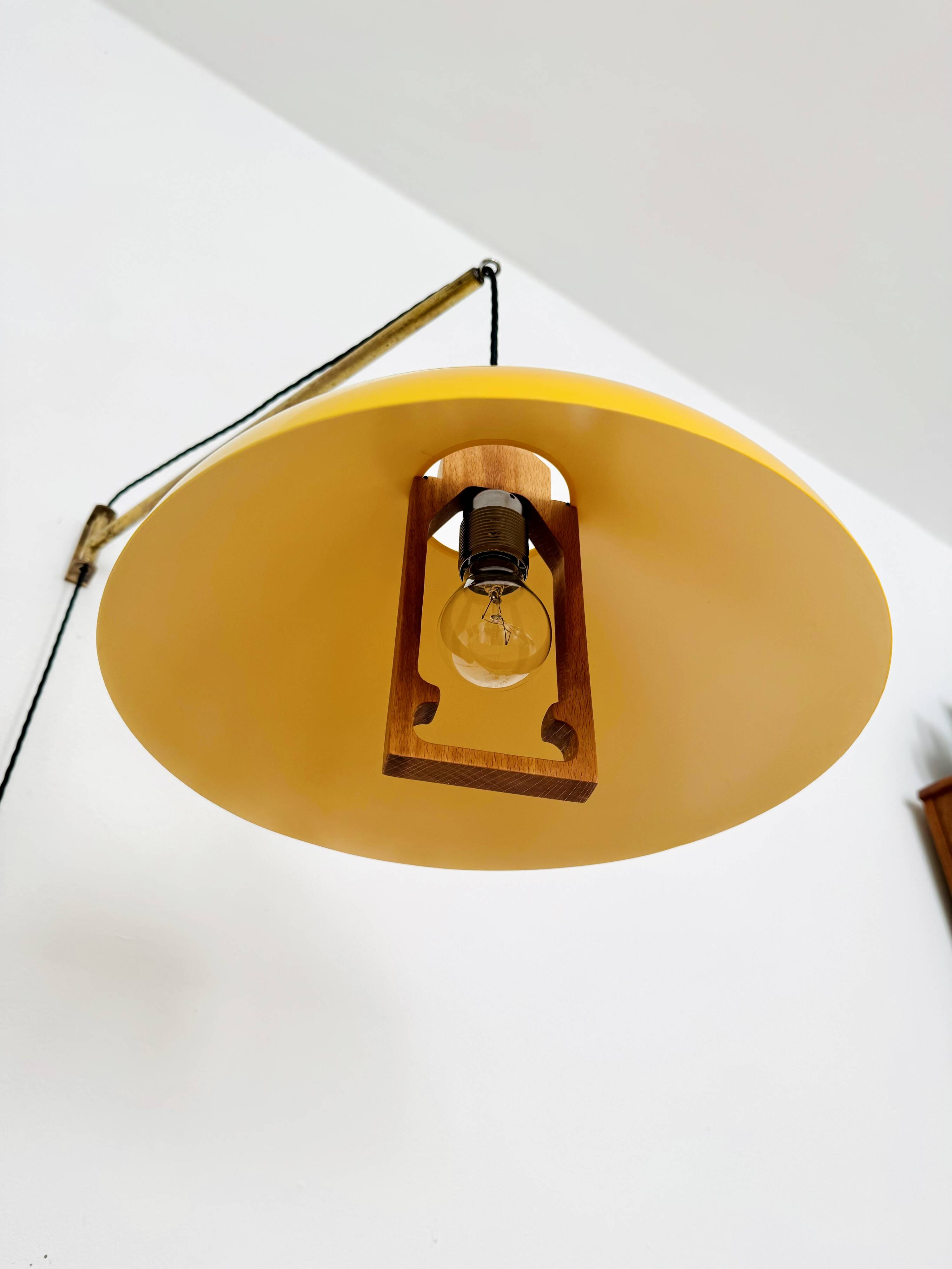 Large Adjustable Brass Wall Lamp