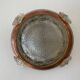Exceptional flush ceiling light Italian Art Deco in copper and glass, 1940s, Italy