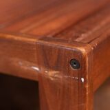 Wooden slatted coffee table 1980 removable top